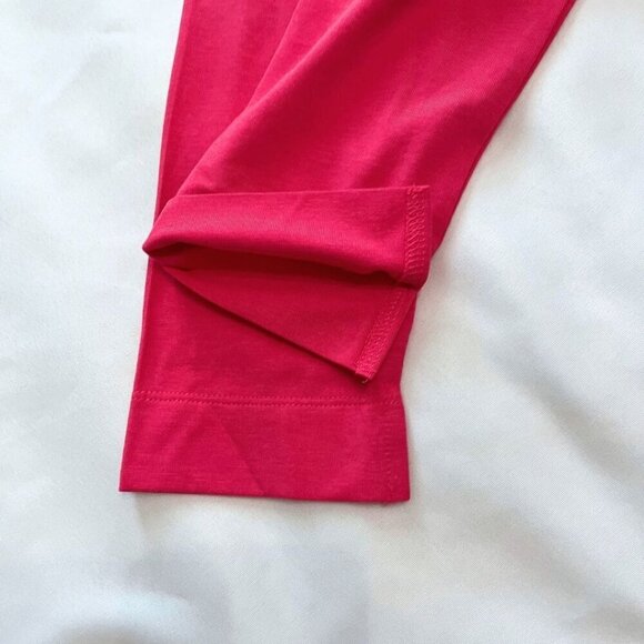 NWT OUI WARM PINK ROUND NECK STRETCHY JERSEY LONG TEE TOP STYLE 79506 - 4 - Picture 10 of 12